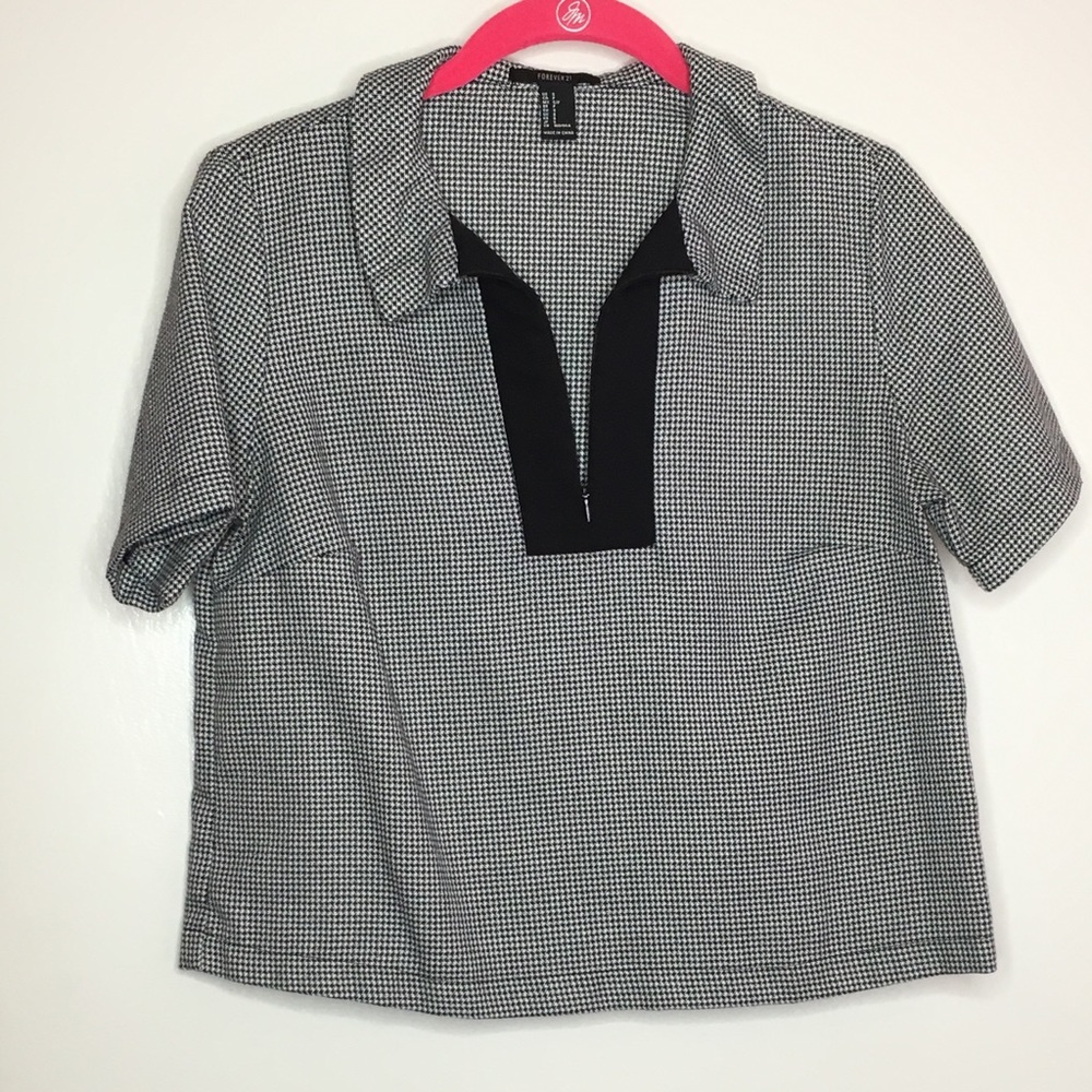 boxy polo top- forever 21